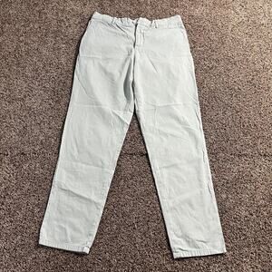 Marco Pescarolo Pants‎ Mens 52 Gray Evo Made in Italy Linen Cotton Herringbone